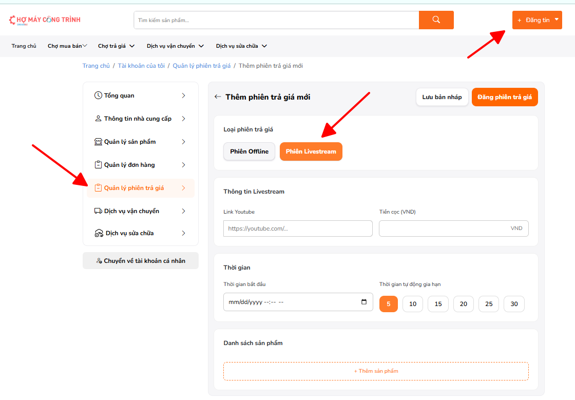 Màn hình đăng ký