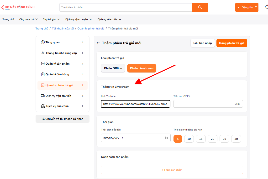 Màn hình đăng ký