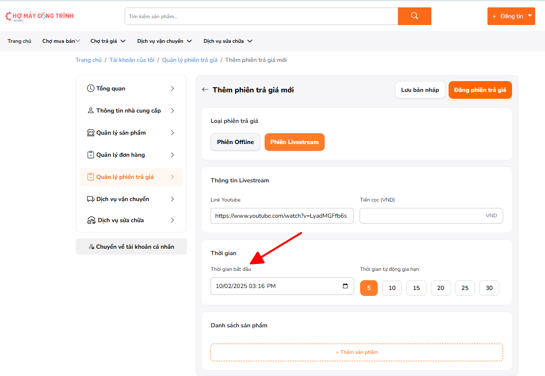 Màn hình đăng ký